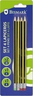 Lapiz bismark blister 4 unidades 1B/2HB/1H 325889
