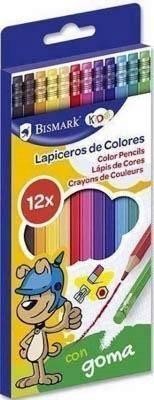 Lapices Bismark con goma colores surtidos