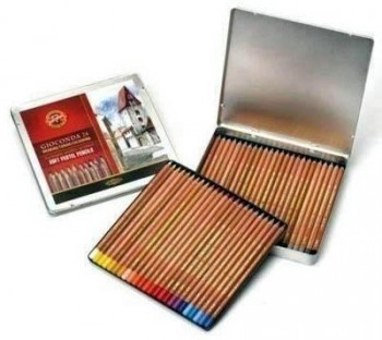 Lapiz pastel Koh-I-Noor caja 48 unidades estuche metal surtido colores 8829