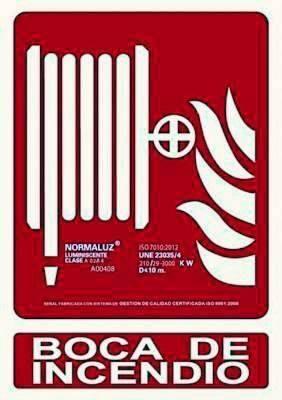 PLaca Señal A4 6171-03 RJ Boca incendio fotoluminiscente