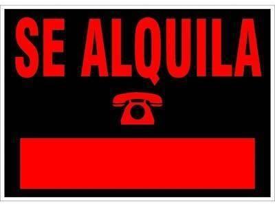 Cartel DIG. Se alquila 34*24 Fluorescente C6168NE