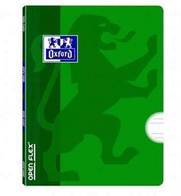Libreta grapada Oxford 100735892 A4 Tapa plastico 48H 90G Openflex pauta 3.5 verde
