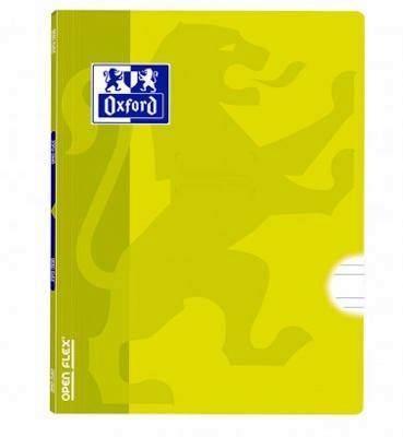 Libreta grapada Oxford 100735891 A4 Tapa plastico 48H 90G Openflex pauta 3.5 lima