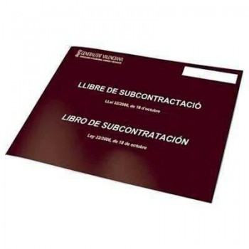 Libro contabilidad Dohe folio subcontratacion 09993 Valenciano