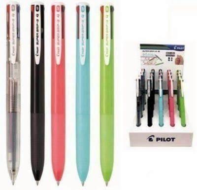 Expositor Pilot boligrafos Super grip G 4 colores 20 unidades NESG4