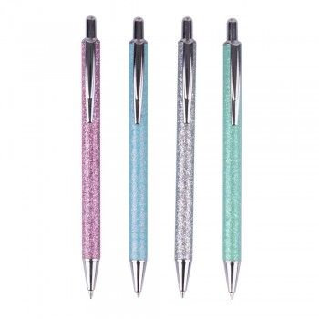 Expositor Apli 18686 boligrafo glitter tinta azul 20 unidades
