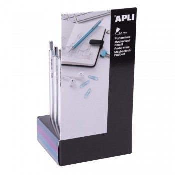 Expositor Apli 18681 portaminas 0.7 metal color 20 unidades