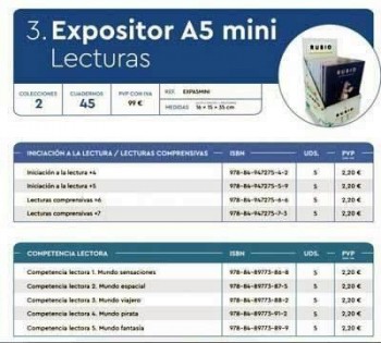 Expositor Rubio A5 surtido Lecturas 45 unidades