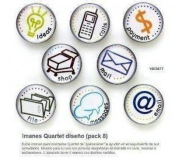 Iman redondo decorado surtido blister/8 1903877 Quartet