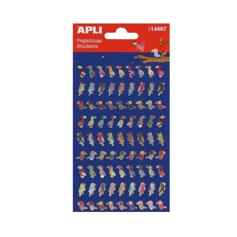 Pegatinas pájaros Apli 14607 1 hoja 81 unidades