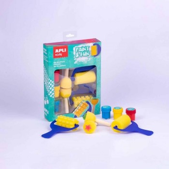 Set pintura Apli 15135 temperas + rodillos