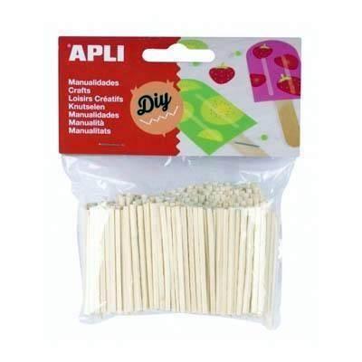 Palillos polo mini bolsa de 500 natural 16832 50x2 Apli