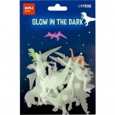 Dinosaurios adhesivos Apli 17532 luminiscentes b/9