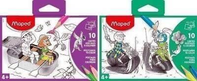 Postales para colorear Maped 831211 10 unidades surtidas