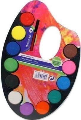 Paleta de 12 acuarelas + pincel Bismark 328040