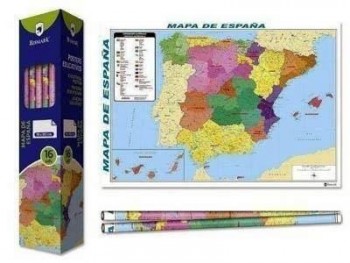 Mapa poster España 70x100cm Bismark 329290