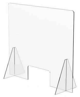 Mampara mostrador metacrilato 85x75cm. 5mm. 32023M TP