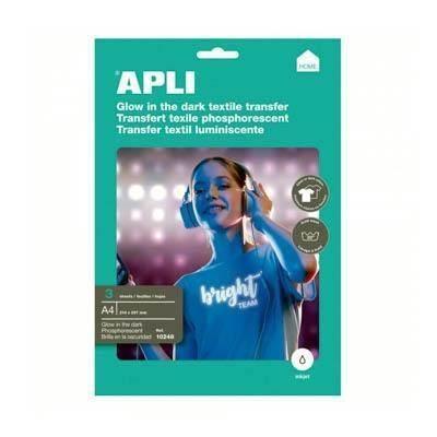 Papel INK Apli 10248 transfer brilla en la oscuridad