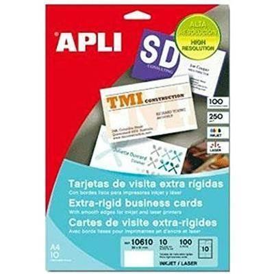 Papel Inkjet Apli 11902 tarjeta visita 50H. extra rigidas