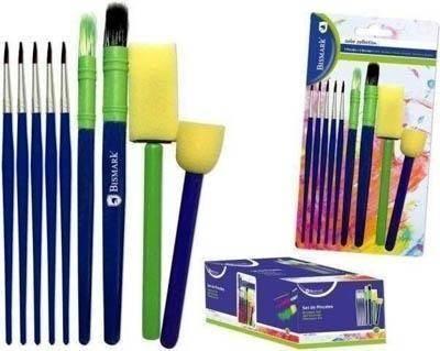 Set de 7 pinceles + 2 brochas de espuma Bismark 328052