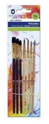 Pinceles madera blister de 7 unidades 329401 Bismark