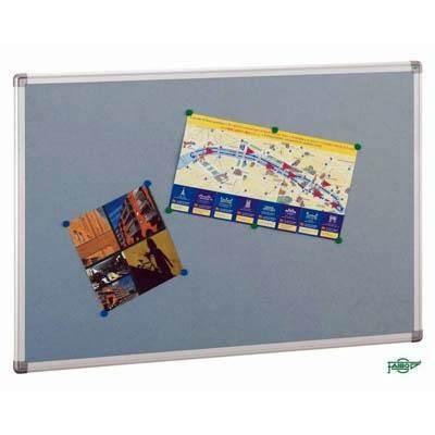 Pizarra Anuncio 60x90 TAPIZ. Gris Marco de alumino 601T-2G