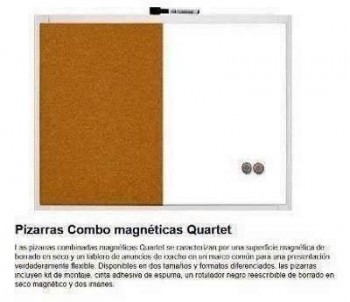 Pizarra Quartet Blanca/Corcho 59*43 Magnetica 1903784