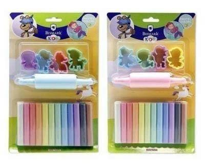 Plastilina pastel 12 colores con moldes Fairy Tale 329293 Bismark