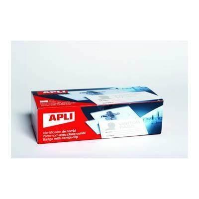 Portacarnet Apli Identificador Pinza/Imperdible C/25 11746 90X56