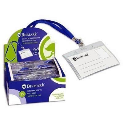 Portacarnet Bismark identificador + cordon azul c/25 318673 70x105