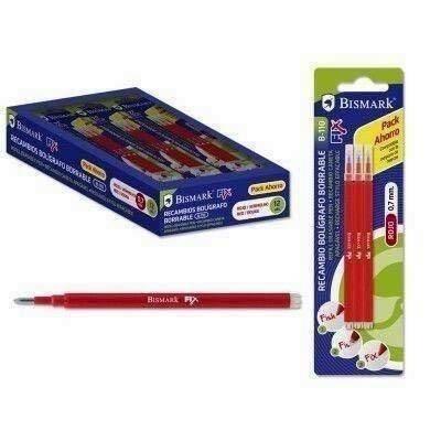 Recambio Boligrafo Bismark borrable Blister rojo C/3 327534