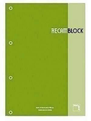 Recambio Pacsa A4 Verde 80H cuadros 5X5 21158 90G