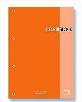 Recambio Pacsa A4 Amarillo 80H cuadros 5X5 21162 90G