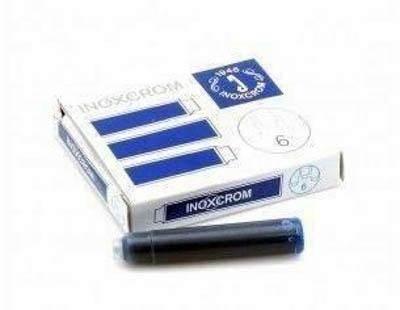 Recambio Pluma Inoxcrom C/12 Azul Estuche.6 41505001
