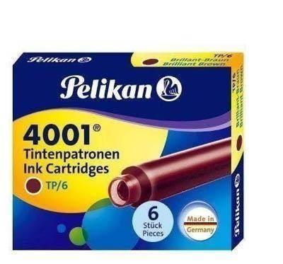 Recambio pluma Pelikan caja de 6 marron 4001TP/6 311928
