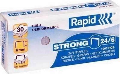 Grapas Rapid 24/6 caja 1000 unidades galvanizadas strong 24855800