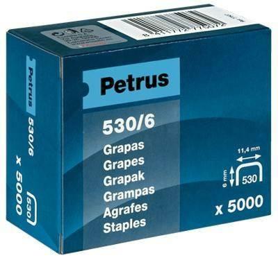 Grapas Petrus modelo 530 para clavadoras