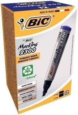 Rotulador Permanente Bic Azul Biselada 2300 06 8209253