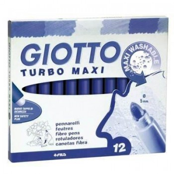 Rotulador Giotto Turbomaxi Azul Ultramar C/12  456032