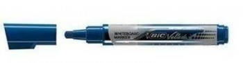Rotulador Velleda Bic azul punta redonta gruesa tinta liquida C/12 902095