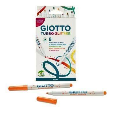 Rotulador Giotto 425800 C/8 Turbo Glitter