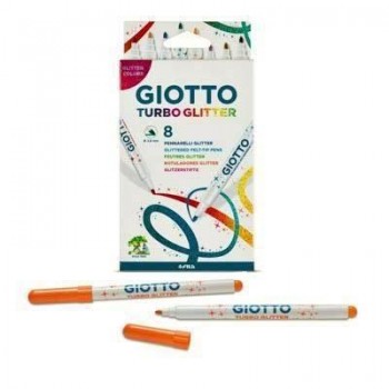 Rotulador Giotto 425800 C/8 Turbo Glitter