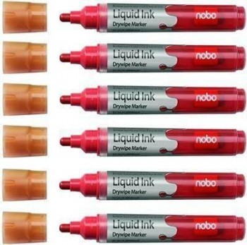 Rotulador NOBO Pizarra Rojo 1901074 tinta liquida
