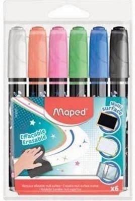 Rotulador Maped borrable 743557 2mm punta redonda blister de 6 surtido