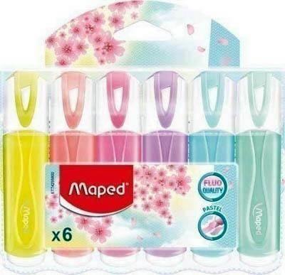 Rotulador fluorescente Maped pastel b/6 surtido 742558