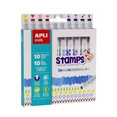 Rotulador Apli c/10 doble stamps 16807