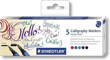 Rotulador Staedtler calligraphy duo caja 5 unidades 3002C5