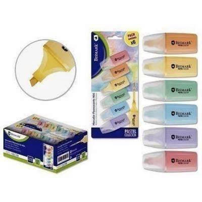 Rotulador fluorescente Bismark mini pastel b/6 surtido 328171