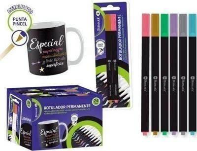 Rotulador Punta pincel metalicos lettering Bismark blister 2 unidades 328735