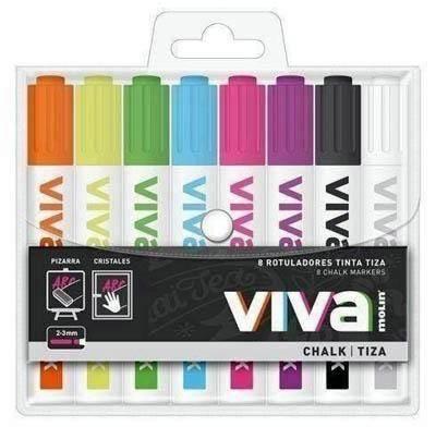 Rotulador tinta liquida blister de 8 RTB230-08W Molin